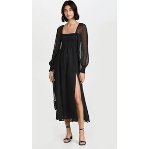 o.p.t. Classic Smocked Maxi Dress Black Size S